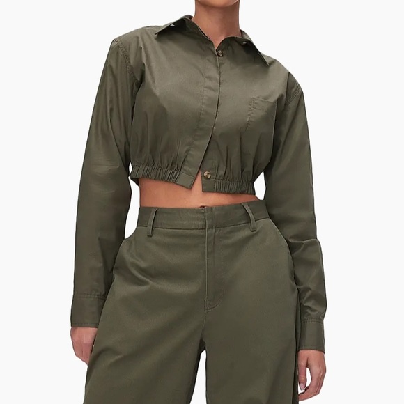 Good American Tops - Good American Cropped Shirt NWT